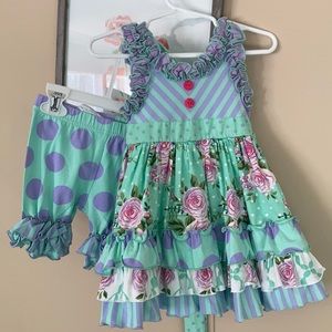 Serendipity Lavender Fields Ruffle Dress & shorts